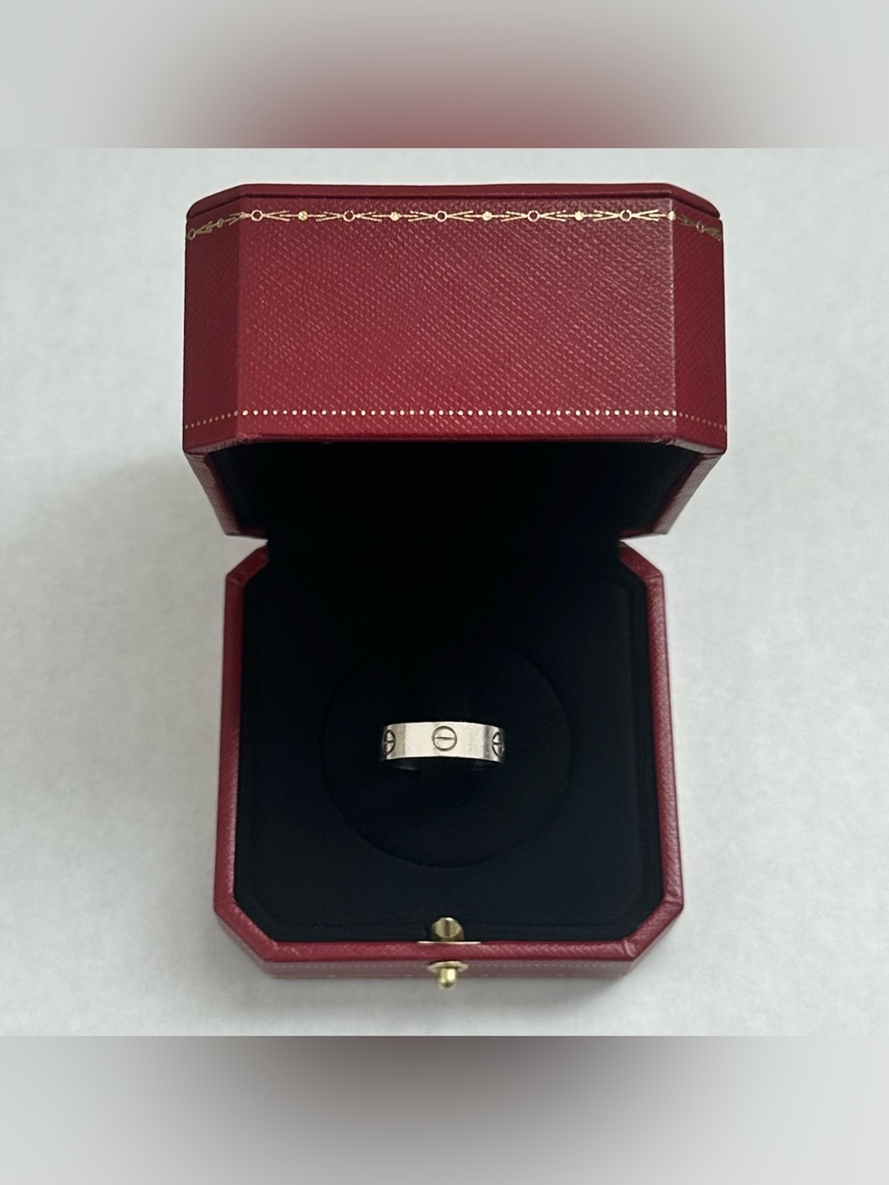 Cartier Love Ring Classic Model 18K White Gold Screw Motif Band 54 / US 6.75 - Picture 2 of 6